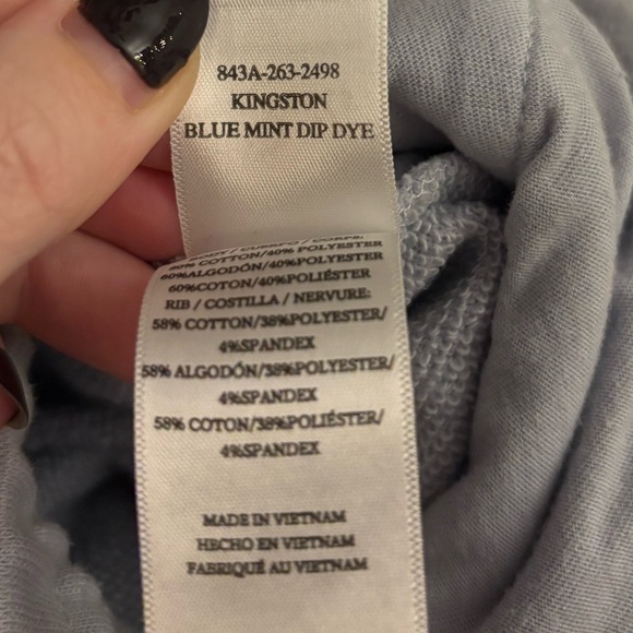 RAILS Kingston Sweatpants in Blue Mint Dip Dye with Drawstring Waist - Picture 4 of 10